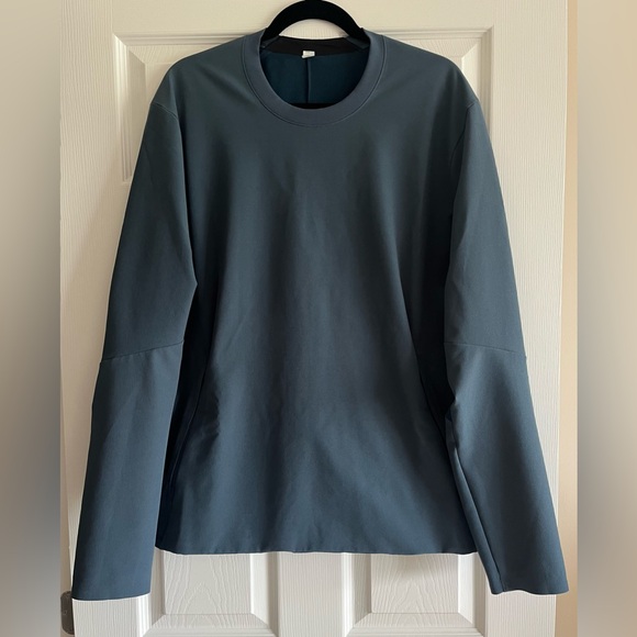 NWOT Lululemon Warp Lite Long Sleeve Crew - Size XL Iron Blue/Night Diver - Picture 7 of 14
